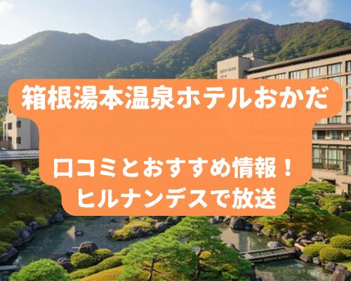 箱根湯本温泉ホテルおかだの口コミとおすすめ情報！ヒルナンデスで放送