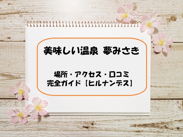美味しい温泉 夢みさきの場所・アクセス・口コミ完全ガイド【ヒルナンデス】